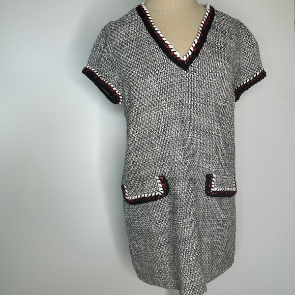 Zara Tweed Shirt Dress Size Medium - Picture 1 of 15